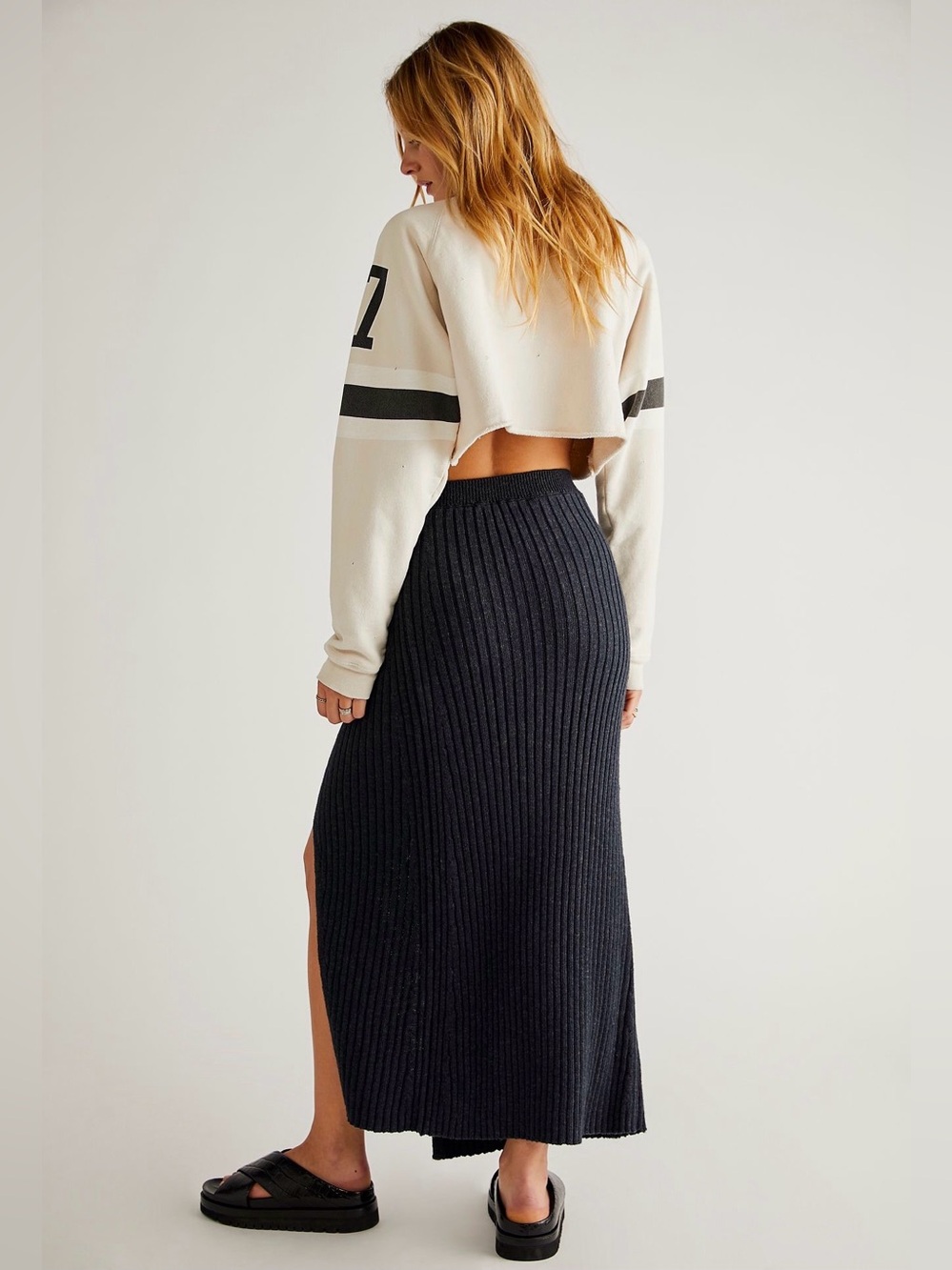FREE PEOPLE 
Better Days Midi Skirt
SIZE small